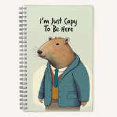 Charmantes Capybara Tweed Anzug Spiral Notebook Notizblock (Vorderseite)