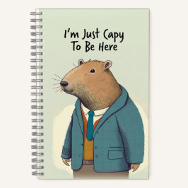 Charmantes Capybara Tweed Anzug Spiral Notebook Notizblock