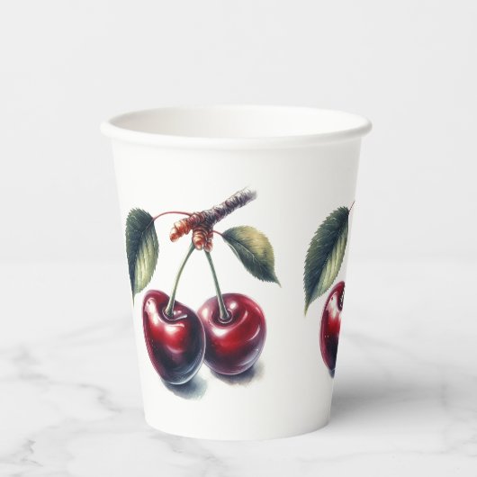 Charmantes Cherry Getränk Pappbecher (Vorderseite)