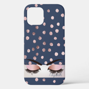 Charmantes Chic Blau,Konfetti,Kühle falsche Wimper Case-Mate iPhone Hülle