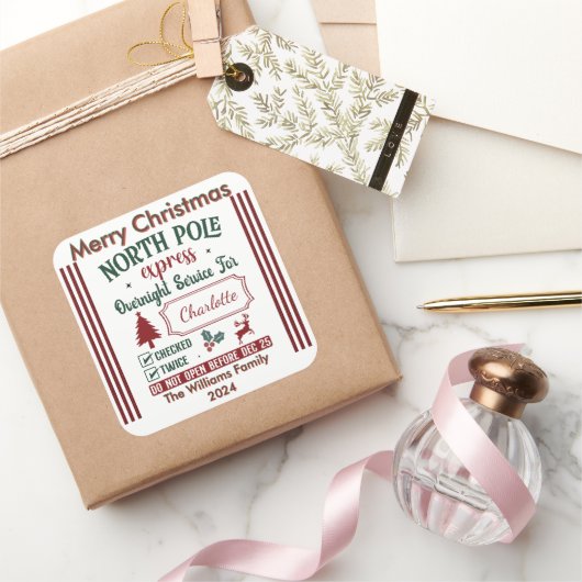 Charmantes Design für den Nordpol Quadratischer Aufkleber (Schenken)