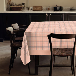 Charmantes Design für Korallen und Grau-Karo Tischdecke