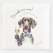 Charmantes deutsches kurzhaariges Pointer Watercol Serviette (Vorderseite)