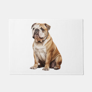 Charmantes englisches Bulldog Portrait - Adorable Fußmatte