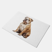Charmantes englisches Bulldog Portrait - Adorable Fußmatte (Schrägansicht)