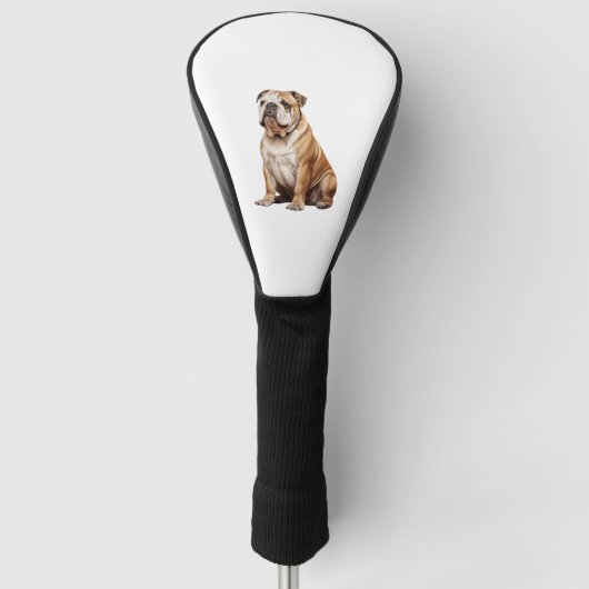 Charmantes englisches Bulldog Portrait - Adorable Golf Headcover (Vorderseite)