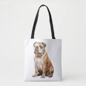 Charmantes englisches Bulldog Portrait - Adorable Tasche (Vorderseite)