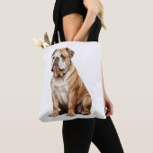 Charmantes englisches Bulldog Portrait - Adorable  Tasche (Von Nahem)