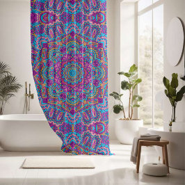 Charmantes farbiges Mandala-nahtloses Muster Duschvorhang