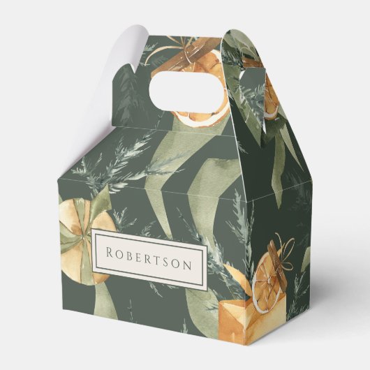 Charmantes festliches Weihnachtsfest Geschenkschachtel (Rückseite)