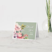 Charmantes floral Personalisiert Dankeschön Karte (Vorderseite)