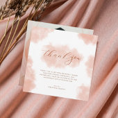 Charmantes Foto Peach Fuzz Abschluss Dankeskarte