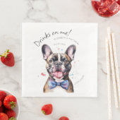 Charmantes französisches Bulldog-Watercolor Serviette (Beispiel)