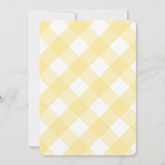 Charmantes Gelb und Grüne Hamptons Kinderdusche Einladung (Rückseite)