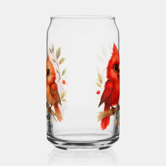 Charmantes Glass aus dem nördlichen Kardinal Dosenglas (Links)