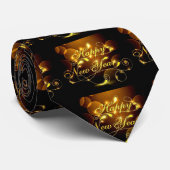 Charmantes Glück im neuen Jahr Goldenes Design auf Krawatte (Gerollt)