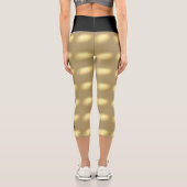 Charmantes Golden Lights Yoga-Muster Capri Leggings (Rückseite)