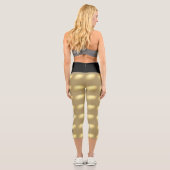 Charmantes Golden Lights Yoga-Muster Capri Leggings (Rückseite)