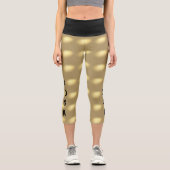 Charmantes Golden Lights Yoga-Muster Capri Leggings (Vorderseite)