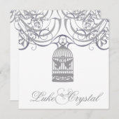 Charmantes Graues Geburtstagsfest Einladung (Vorne/Hinten)