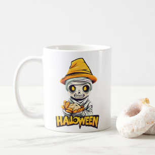 Charmantes Halloween Mummy Design Niedlich und ung Kaffeetasse
