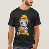 Charmantes Halloween Mummy Design Niedlich und ung T-Shirt (Vorderseite)