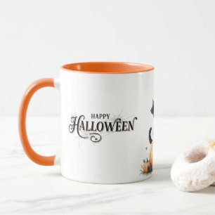 Charmantes Halloween-Party Hexe, Pumpkins und Spoo Tasse