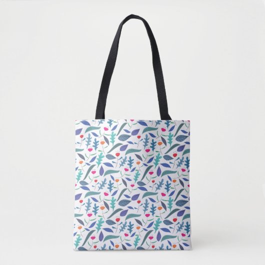Charmantes handGezeichnet Blume-Muster Tasche (Vorderseite)