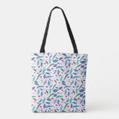 Charmantes handGezeichnet Blume-Muster Tasche (Rückseite)