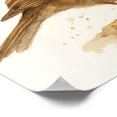 Charmantes Haus Sparrow Wasserfarbenportrait Poster (Ecke)