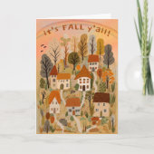 Charmantes Herbstdorf Es ist Herbst Y'all Niedlich Karte (Vorderseite)