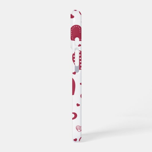 Charmantes Herz Elegantes und stilvolles Design iPhone 16 Hülle (Linke Seite)