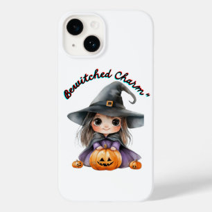 Charmantes Hexenmädchen Halloween-Dekor mit Pumpki Case-Mate iPhone 14 Hülle