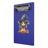 Charmantes Hexenmädchen Halloween-Dekor mit Pumpki Mini Klemmbrett (Gewinkelt2)