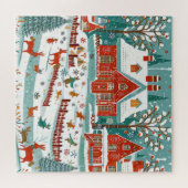 Charmantes Holzhaus Puzzle (Horizontal)