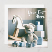 Charmantes Kinderzimmer mit Spielzeug Einladung (Vorne/Hinten)