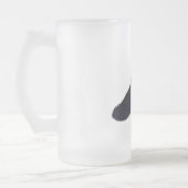 Charmantes Krähen-Glitzer mit Bugs Mattglas Bierglas (Links)