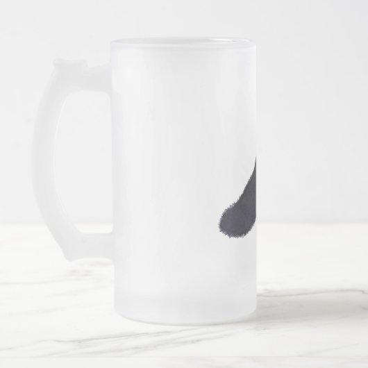 Charmantes Krähen-Glitzer mit Bugs Mattglas Bierglas (Links)