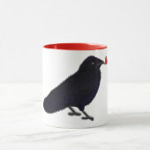 Charmantes Krähen-Glitzer Tasse (Zentrum)
