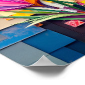 Charmantes Krokus im modernen Abstrakten Stil Poster (Ecke)