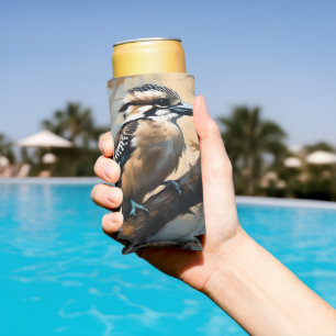 Charmantes Lachen: Kookaburra in Ölfarbe Selters Dosenkühler