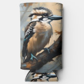 Charmantes Lachen: Kookaburra in Ölfarbe Selters Dosenkühler (Vorderseite)