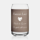 Charmantes Land Thema Hochzeit Burla kann Brille Dosenglas (Vorderseite)