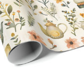 Charmantes Lesen und Tee Geschenkpapier (Rolleneckpunkt)