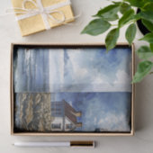 Charmantes Leuchtturm mit Waves Seidenpapier (Geschenk)