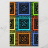 Charmantes, mehrfarbiges Musterdesign Briefpapier (Vorderseite)