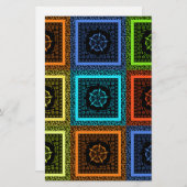 Charmantes, mehrfarbiges Musterdesign Briefpapier (Vorne/Hinten)