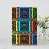 Charmantes, mehrfarbiges Musterdesign Briefpapier (Stehend Vorderseite)