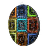 Charmantes, mehrfarbiges Musterdesign Dartscheibe (Vorderseite rechts)