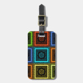 Charmantes, mehrfarbiges Musterdesign Gepäckanhänger (Vorderseite vertikal)